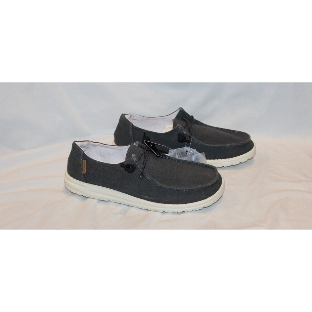 Hey Dude Wendy Boho Women's sz 10 OFF BLACK Lightweight Slip On Shoes NWOB